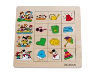 Houten sorteerpuzzel jaargetijden