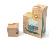 Houten blokpuzzel 5 dieren
