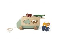 Houten dierenstoof vrachtwagen