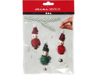 Knutselset kerstelfjes hangers maken
