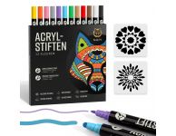 NAPI Acrylstiften dual tip 12 kleuren