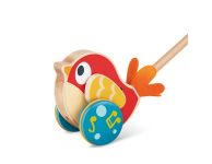 Houten duwstok vogel lilly