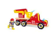 Houten brandweerwagen licht en geluid