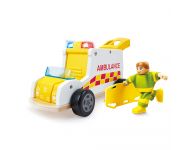 Houten ambulance met licht en geluid