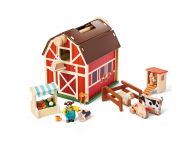 Houten draagbare speelboerderij