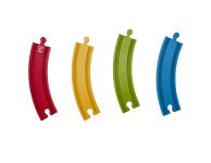 Houten trein regenboog rails set