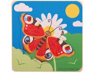 Houten lagenpuzzel vlinders