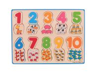 Houten puzzel getallen en kleuren