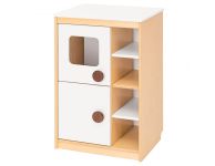 Houten keukenblok magnetron wit