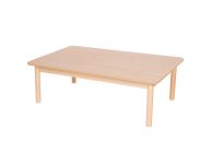 Beuken tafel met beuken rand, rechthoek