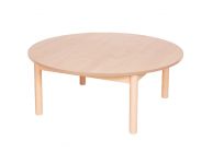 Beuken tafel met beuken rand, rond
