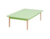 Kleurrijke tafel groen, rechthoek