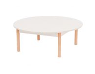 Kleurrijke tafel wit, rond