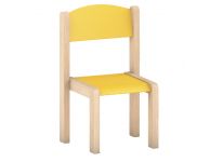 Beuken stoel geel pastel, 26 cm