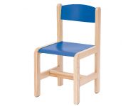 Beuken stoel blauw, 35 cm