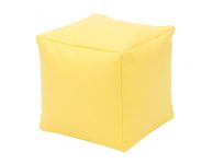 Poef kubus geel