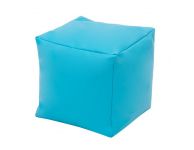 Poef kubus blauw